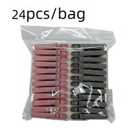 Hochwertige Wäscheklammern, rutschfest, 48 Stück, kleine, winddichte Wäscheklammern aus Kunststoff, PP-Clips