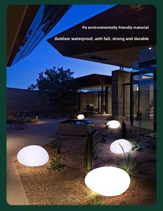 Lámpara Solar de Jardín con Cristal Esmerilado Blanco, Luz Solar Inalámbrica Impermeable para Exteriores, Decorativa para Jardín y Césped - Product Image 2