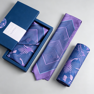 Boîte cadeau de luxe personnalisée pour cravate en soie pour <span class=keywords><strong>homme</strong></span>, nœud papillon, ensemble de cravates, boîte cadeau - Product Image 1