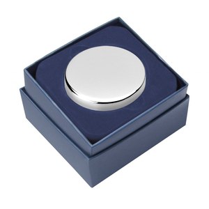 Jewelry <b>Box</b> Little Sun 60 Mm Round <b>Silver</b> Finish Storage Case For Bracelets And Rings - Product Image 2