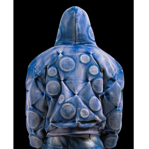 <span class=keywords><strong>Felpa</strong></span> con cappuccio imbottita Unisex da uomo in fabbrica con cappuccio imbottito con cappuccio personalizzato lavato e lavaggio acido con <span class=keywords><strong>Zip</strong></span> <span class=keywords><strong>felpa</strong></span> con cappuccio OEM & ODM cappotto da uomo - Product Image 5