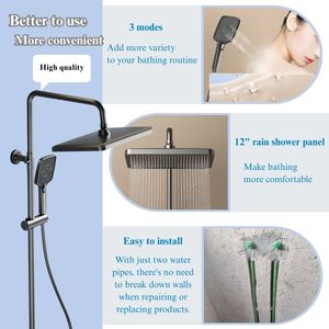 Conjunto <span class=keywords><strong>de</strong></span> Ducha Digital con 10% <span class=keywords><strong>de</strong></span> Repuestos Gratis: Mezclador <span class=keywords><strong>de</strong></span> Latón Sólido Tipo Piano, <span class=keywords><strong>Filtro</strong></span> <span class=keywords><strong>de</strong></span> <span class=keywords><strong>Agua</strong></span> Integrado, Pantalla LED Hidroeléctrica GG - Product Image 2