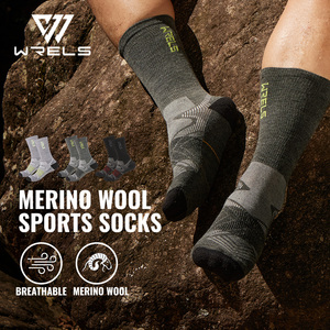 WRELS High Quality Merino Wool Socks Moisture Wicking Cushioned Thermal Sports <strong>Boot</strong> Socks Custom LOGO Hiking Merino Wool Socks - Product Image 1