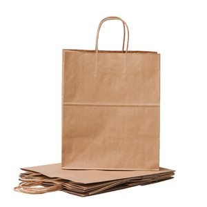 Sac en papier kraft brun recyclé écologique jetable pour la promotion, les supermarchés, les épiceries, les restaurants, les plats à emporter - Product Image 4