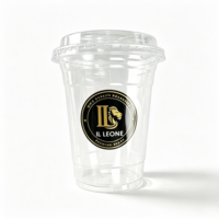 Calcomanía para Vasos de Plástico con Diseño de Emblema, Resistente al Agua, Brillante, Personalizada, con Logotipo de León Negro y Dorado, Pegatinas Holográficas Circulares para Vasos