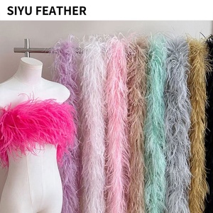 5 plis 10-15 cm <span class=keywords><strong>plume</strong></span> d'autruche Boa écharpe <span class=keywords><strong>plume</strong></span> pour fête mariage mode robes vêtements Costumes décoration noël - Product Image 1