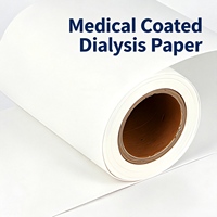 Rouleau de papier médical pour dialyse ISO 11607 CE MDR 60 g/m² - Matière première pour pochettes de stérilisation - Film composite avec indicateur bleu