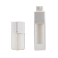 Logo personnalisé Vide Rotation 15 ml Soins de la peau 30ml Cosmétiques 50ml Blanc 1oz Rond Twist Up Airless Pump Bottle Savon liquide givré