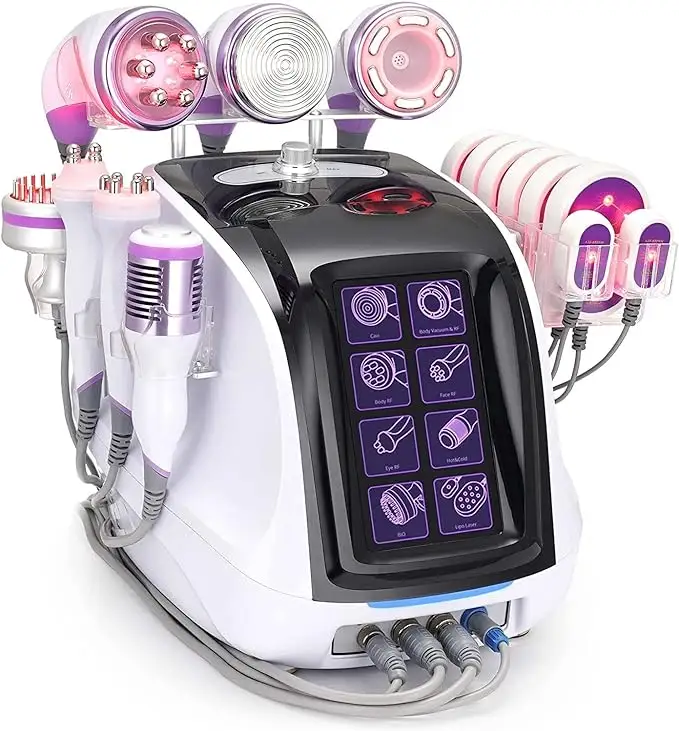 Professional 9 In 1 40k RF Ultraslim Cavi RF Vacuum Cavi System Microcurrent Slimming Machine