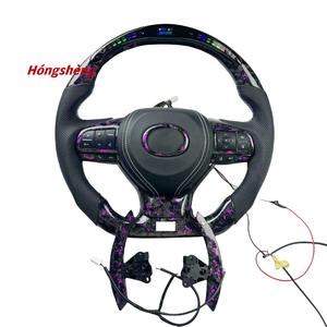 Lexus IS GS ES GX RX изготовленный на заказ Фиолетовый кованый из углеродного волокна светодиодный руль и рычаги переключения передач модель GS350 - Product Image 1