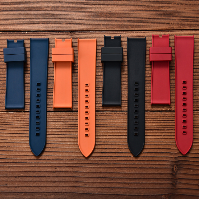 JUELONG 20mm 22mm FKM Rubber Smartwatch Breathable Waterproof Semi-finished Straps Quick Release Bands Top 5 Colors Available