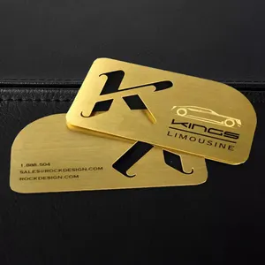 BOYA NEW Gold acciaio inossidabile crea il tuo biglietto da visita personalizzato intelligente biglietti da visita in metallo nero con Logo
