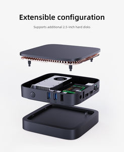 <span class=keywords><strong>AK1</strong></span> <span class=keywords><strong>Pro</strong></span> Mini pc intel Celeron N5105 N5100 N5095 LPDDR4X 8/16 go 2.5 pouces HDD/SSD Win11 dual band wifi dual screen PC de bureau - Product Image 4