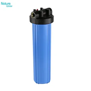 Filtro de agua de carcasa azul Jumbo de 20 pulgadas, prepurificador para toda la casa y filtración de agua industrial