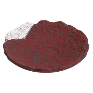 Ocher Red Coarse Pottery Tea Tray Small Household Tea Set with Water Storage Table and Teapot Mat Tea Table - Product Image 5