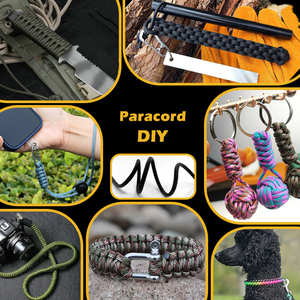 Baiyuheng Ngoài Trời Đi Bộ Đường Dài Mới Biểu Tượng Tùy Chỉnh Bện Nylon 550 Paracord Vòng Đeo Tay Survival Đen - Product Image 4