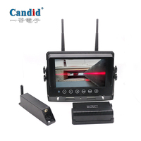 Système de surveillance des angles morts sans fil pour chariot élévateur de haute qualité Moniteur LCD TFT de 7 pouces Caméra de recul sans fil Vue nocturne laser