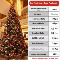 Grand arbre de Noël artificiel en PVC pré-décoré avec LED, 3-30m, package complet, extérieur, commercial, personnalisé, écologique