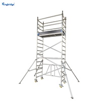 Échafaudage en aluminium mobile Kingbridge 3M hauteur debout V conception pliable échafaudage industriel pour la construction de bâtiments