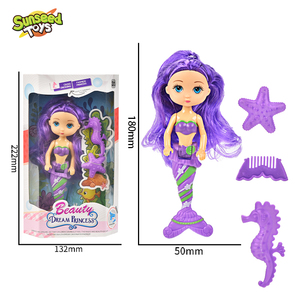 Muñeca Princesa <span class=keywords><strong>Sirena</strong></span> Mini <span class=keywords><strong>de</strong></span> 6 Pulgadas, Marioneta <span class=keywords><strong>de</strong></span> Dedo <span class=keywords><strong>de</strong></span> la Sirenita, Juguete <span class=keywords><strong>de</strong></span> Vestir para Niñas, Plástico SUNSEED - Product Image 5
