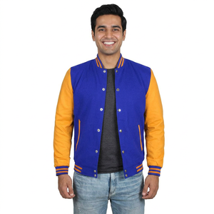 Custom With Embroidery Logos Plain Letterman Varsity <b>Baseball</b> <b>Jacket</b> <b>for</b> <b>Men</b> varsity letterman <b>jacket</b> - Product Image 1