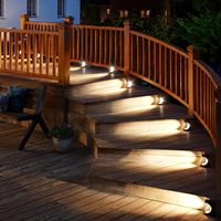 Lampes solaires d'extérieur pour marches et escaliers, étanches IP55, éclairage solaire décoratif LED pour jardin, clôture, cour, allée