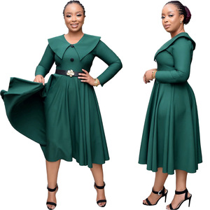 Bn337 Abbigliamento da <span class=keywords><strong>donna</strong></span> tinta unita elegante con scollo a V grande (esclusa la cintura) - Product Image 1