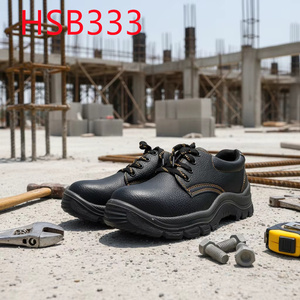 LXG, Stivali di Sicurezza in Pelle Goffrata Pura Antiurto, Calzature di Sicurezza Resistenti all'Idrolisi con Iniezione PU HSB242 - Product Image 3