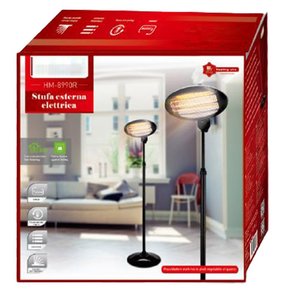 * Presa * riscaldatore elettrico esterno IP34 650W 1350W 2000W con 3 elementi al quarzo per riscaldamento rapido regolabile altezza Max - Product Image 2