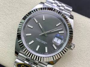 Super Quality Mechanical Waterproof 41mm CFactory 904l Steel 3235 Movement 126-334 Luxury <b>Watch</b> Gray Strap - Product Image 4