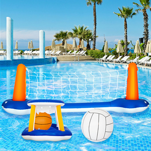 Juego de natación flotante para niños y adultos, flotador inflable de voleibol y piscina de baloncesto - Product Image 1