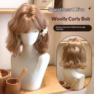 [วิกผม Sweetheart Master] วิกผมผู้หญิง <span class=keywords><strong>ผม</strong></span><span class=keywords><strong>สั้น</strong></span> ลอนสไตล์<span class=keywords><strong>เกาหลี</strong></span> โลลิต้า ธรรมชาติ หวาน น่ารัก แบบสาวหวาน  คลุมทั้งศีรษะ คุณภาพสูง - Product Image 2