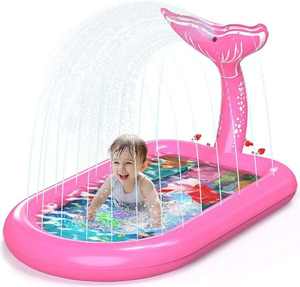 MAKE WAVES Arroseur gonflable queue de sirène écologique, léger et étanche pour enfants, en PVC, pour jeux aquatiques extérieurs et piscine - Product Image 2