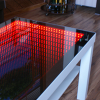 Portable éclairer illuminé discothèque miroir infinity table basse table club verre trempé led 3D infinity meubles