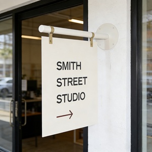 Coffee Shop Hanging Outside <b>Wall</b> Advertising <b>Sign</b> Square Metal <b>Sign</b> Board Custom Business Logo Round Blade <b>Sign</b> - Product Image 3