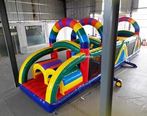 Juego al aire libre de alta calidad trampolín inflable jungla carrera de obstáculos inflable hinchable para la venta - Product Image 3