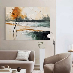Arte Mural 3D, Paisaje Colorido Grande, Pinturas Abstractas Minimalistas Hechas a Mano, Arte Mural Texturizado de Paisaje, Regalo para la Inauguración de una Casa - Product Image 3
