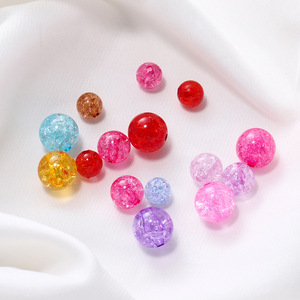 Acrylic Crackled <b>Beads</b> 8mm Round Loose <b>Beads</b> For Bracelet Making Colorful DIY Jewelry Accessories - Product Image 4