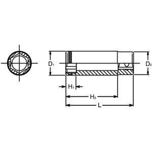 KOKEN - 2350M-8 Douille profonde à écrou 1/4 ''-EAN 4991644009220 DOUILLES À MAIN 1/4 - Product Image 2