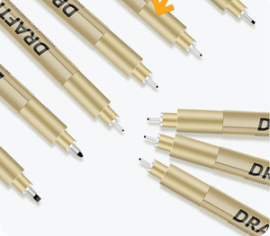 Meihui 12 pcs Đen Micro fineliner vẽ nghệ thuật bút Dòng tốt không thấm nước mực thiết lập cho nhật ký phác thảo phác thảo - Product Image 4