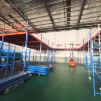 Système d'étagères de mezzanine en acier multi-niveaux sur mesure, robuste, certifié CE, capacité de 200 à 1000 kg pour l'industrie