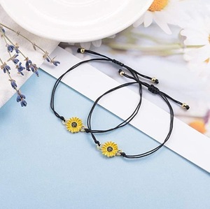 Pulsera de algodón con cera de girasol para mujer, brazalete con abalorios de flores, <span class=keywords><strong>tobillera</strong></span>, <span class=keywords><strong>Surf</strong></span> - Product Image 6