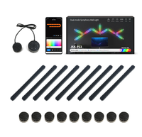 Lampe murale LED RGB pour la décoration de la maison, panneau lumineux intelligent, éclairage RGB pour jeux, bande LED intelligente à rythme sonore