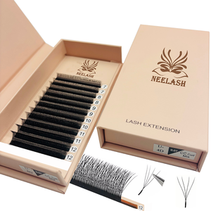Extensions de <span class=keywords><strong>cils</strong></span> individuels en éventail préfabriqués, forme W V étroite, effet naturel doux mat et dense, épaisseur 0.07, pour marque privée (<span class=keywords><strong>Cils</strong></span> 3D <span class=keywords><strong>4D</strong></span> 5D) - Product Image 4