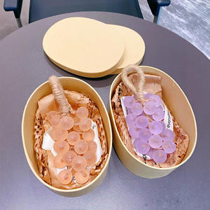 Savon artisanal biologique à base de plantes naturelles pour peaux sensibles, hydratant, <span class=keywords><strong>adoucissant</strong></span>, apaisant, régulateur de sébum, design mignon de fruits, raisin - Product Image 4