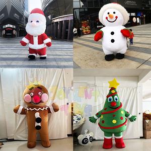 Nouveau design OEM de mascotte de Noël en peluche Bonbons gonflables Pain d'épice Olaf Bonhomme de neige <span class=keywords><strong>Renne</strong></span> Costume d'arbre du Père Noël à vendre - Product Image 2