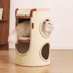 Venta Directa de Fábrica: Rascador de Cartón de Sisal de Doble Capa, Mueble Ahorrador de Espacio para Mascotas, Estructura para Trepar - Product Image 1
