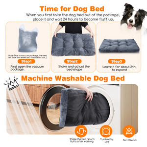 Nobleza grande letto per cani grigio scuro XL taglia morbido e soffice materiale antiscivolo PP lettino per cani lavabile per piccoli animali - Product Image 6