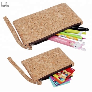 Boshiho Vegan Zipper Cork Coin <b>Purse</b> <b>Small</b> Carry Clutch Wallet Cork Bag - Product Image 5