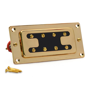 Mini micro électrique à deux lignes, 8 trous, basse, Humbucker, manche/pont, noir - Product Image 1